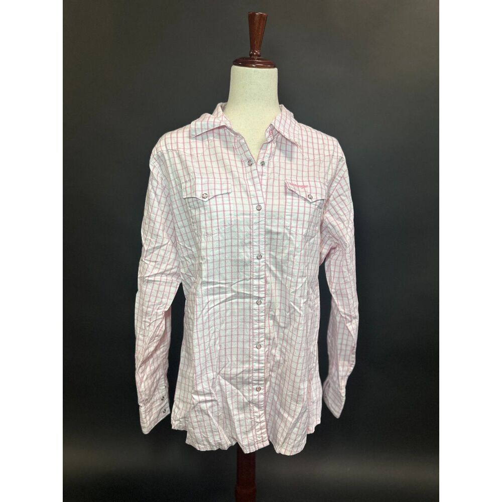 Wrangler Pink Grid Western Shirt XL